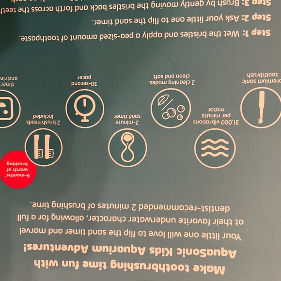 Electric Toothbrush for kids with Starfish Base (AzquaSonic) (NEW) (h/x) - Picture 14 of 16